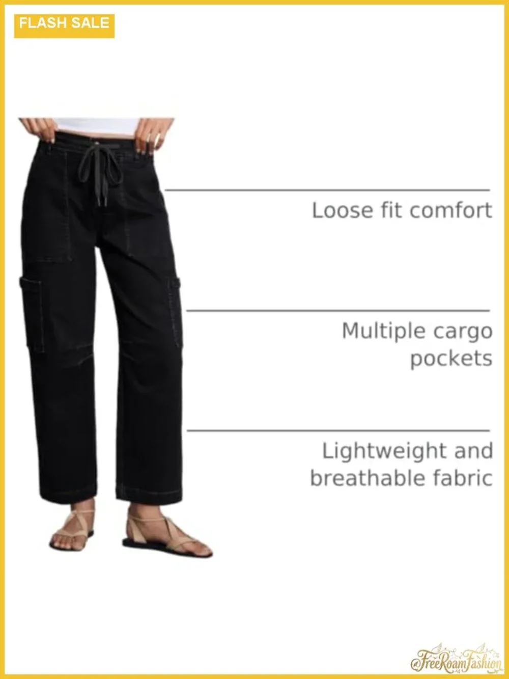 High Waisted Wide Leg Cargo Jeans Women Loose Baggy Denim Pants with Pockets